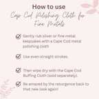Buy now Cape Cod Polishing Cloths for Fine Metals | Jewelry Cleaner and Tarnish Remover | Silver Polishing to a Brilliant Shine | Foil Pack of (2) 4x6 Cloths at indiglob india