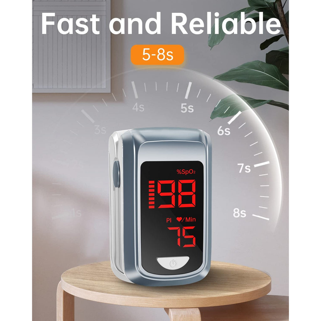 HOLFENRY Pulse Oximeter Fingertip - HOLFENRY Oxygen Monitor Fingertip Mini SpO2 Pulse Oximeter Oxygen Saturation Monitor for SpO2/Heart Rate/PI Pulse Ox
