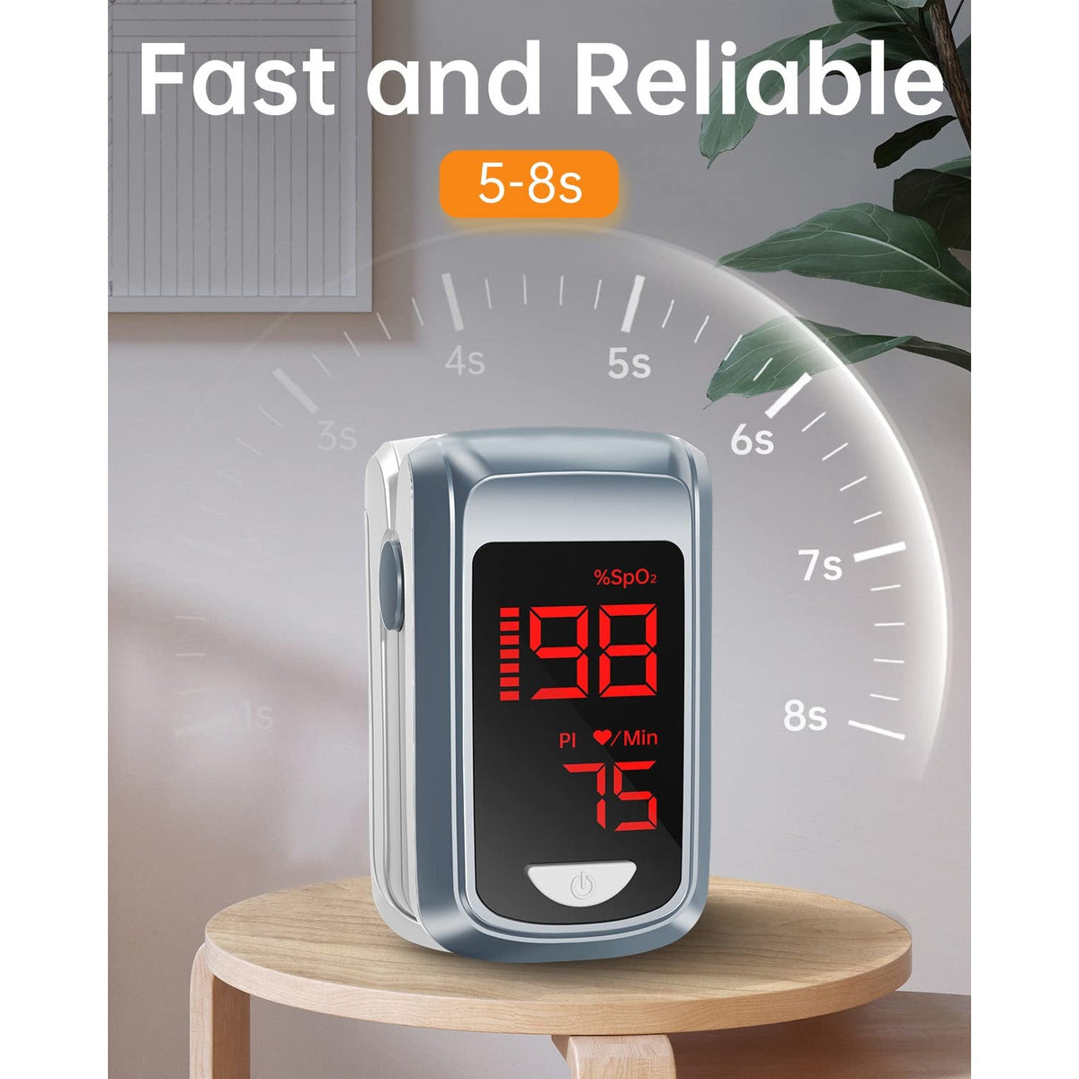 HOLFENRY Pulse Oximeter Fingertip - HOLFENRY Oxygen Monitor Fingertip Mini SpO2 Pulse Oximeter Oxygen Saturation Monitor for SpO2/Heart Rate/PI Pulse Ox