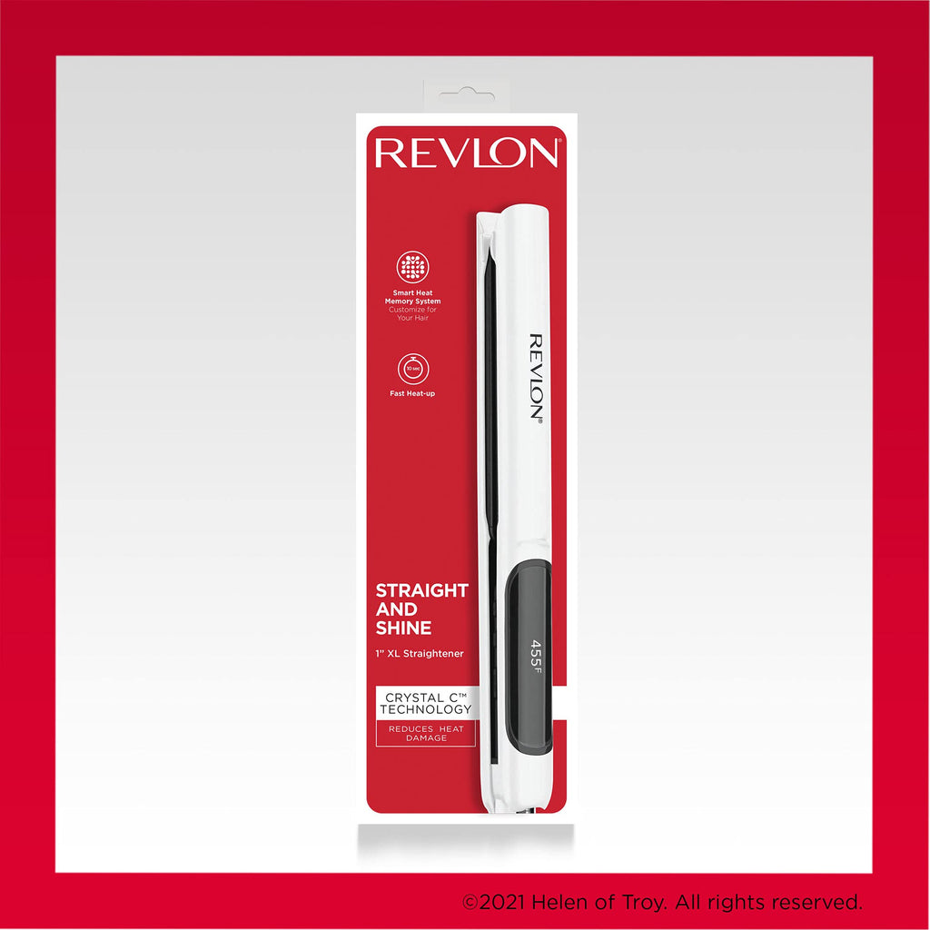 Buy now REVLON Crystal C + Ceramic Digital Hair Flat Iron | Long-Lasting Shine and Less Frizz, (1 in) at indiglob india