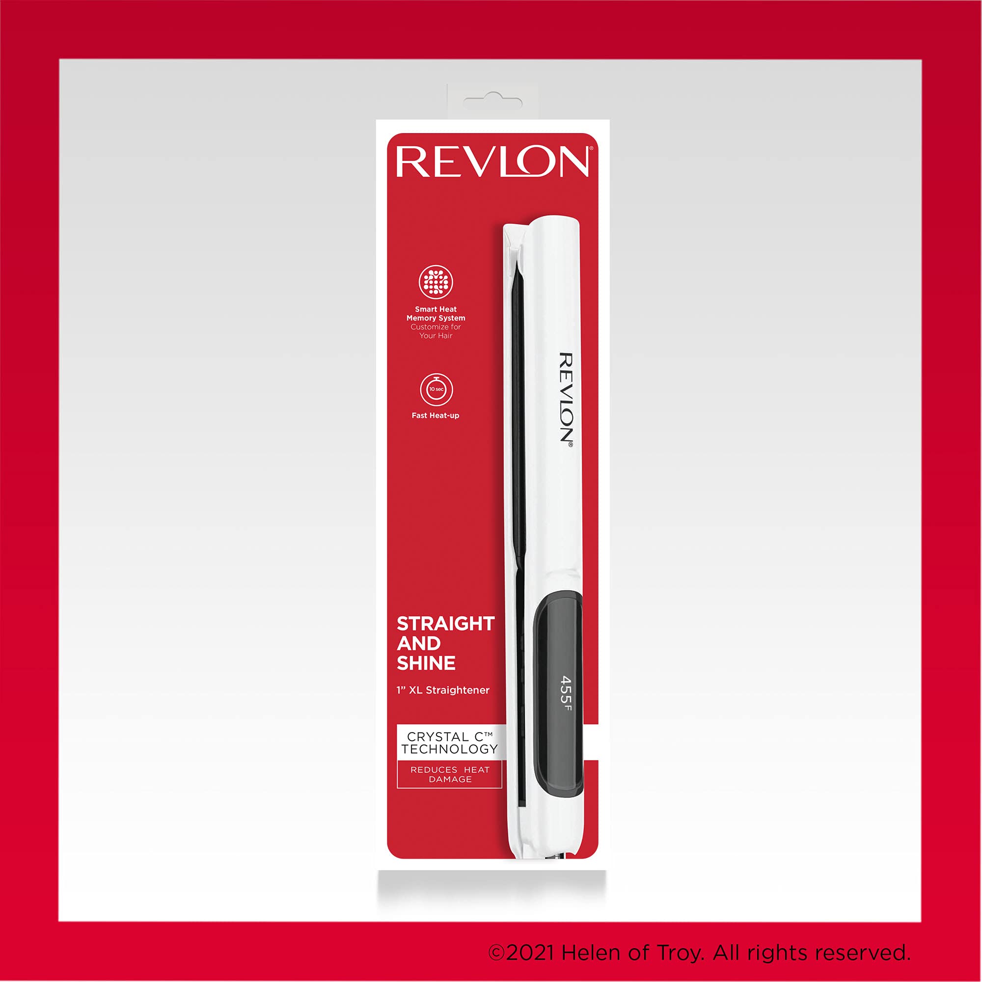 Buy now REVLON Crystal C + Ceramic Digital Hair Flat Iron | Long-Lasting Shine and Less Frizz, (1 in) at indiglob india