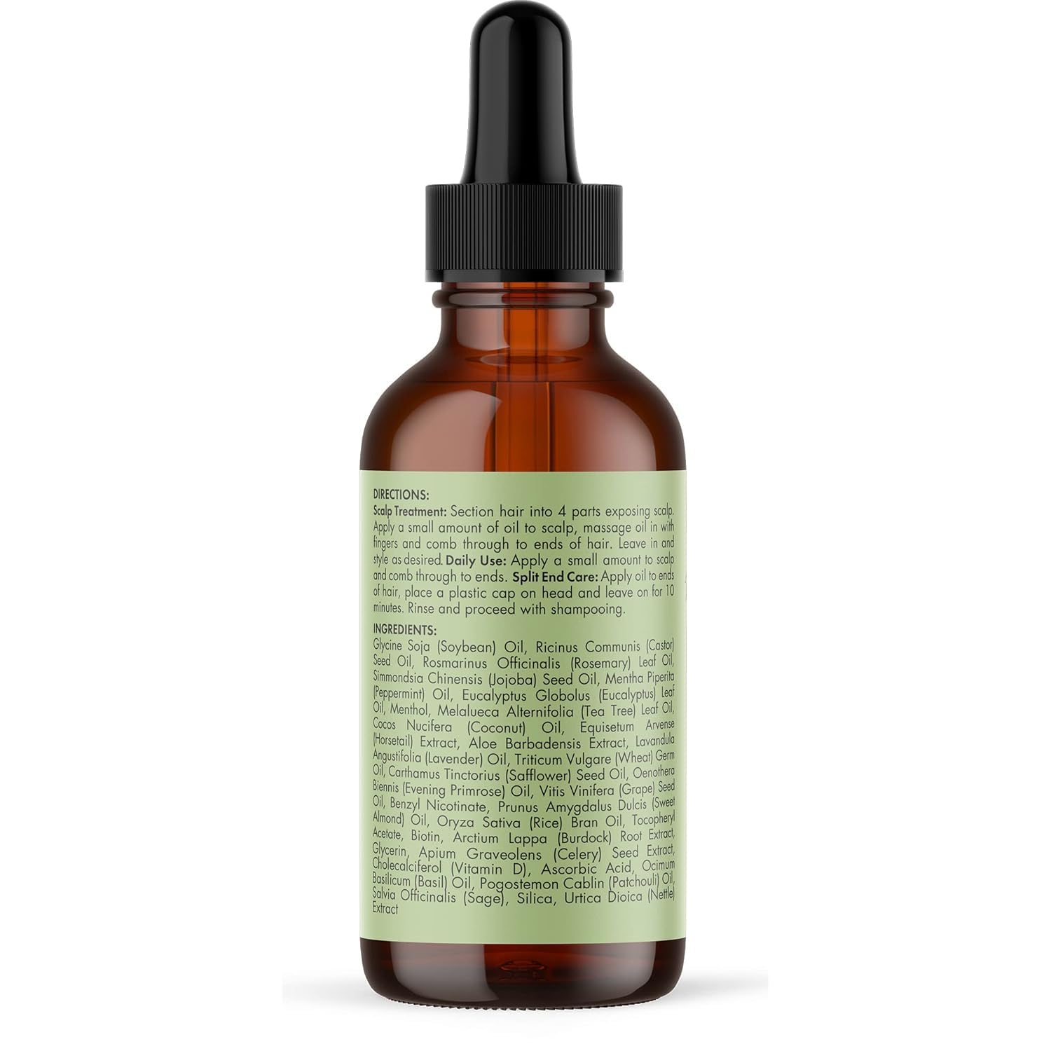 Mielle Organics Rosemary & Mint Hair Oil - Strengthening Biotin Oil Infused Frizzy & Damaged Hair Care - Split Ends & Dry Scalp Treatment to Support Longer, Healthier Strands, 2 Ounce