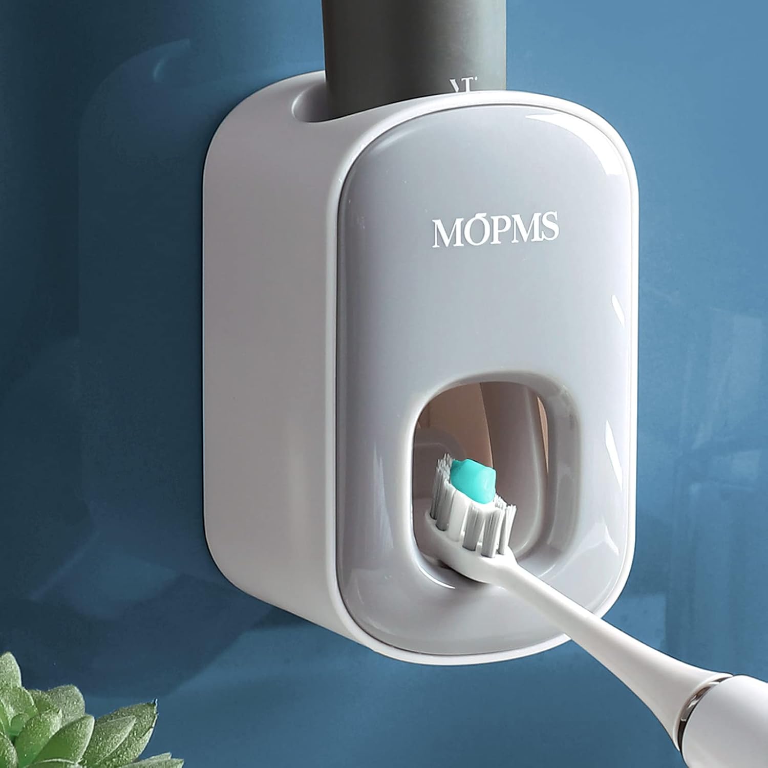 Buy now MOPMS Toothpaste Dispenser Wall Mounted for Bathroom Automatic Toothpaste Squeezer for Kids and Adult (Black-1Pcs) Gray at indiglob india