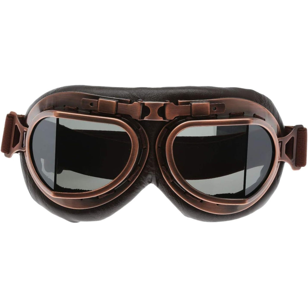 Buy now MUXSAM Vintage Motorcycle Goggles, ATV Motocross Goggles, Dirt Bike Racing Riding Off Road Scooter Glasses, Windproof Dustproof Eyewear for Adults Men Women, Copper Frame Smoke Lens at indiglob india