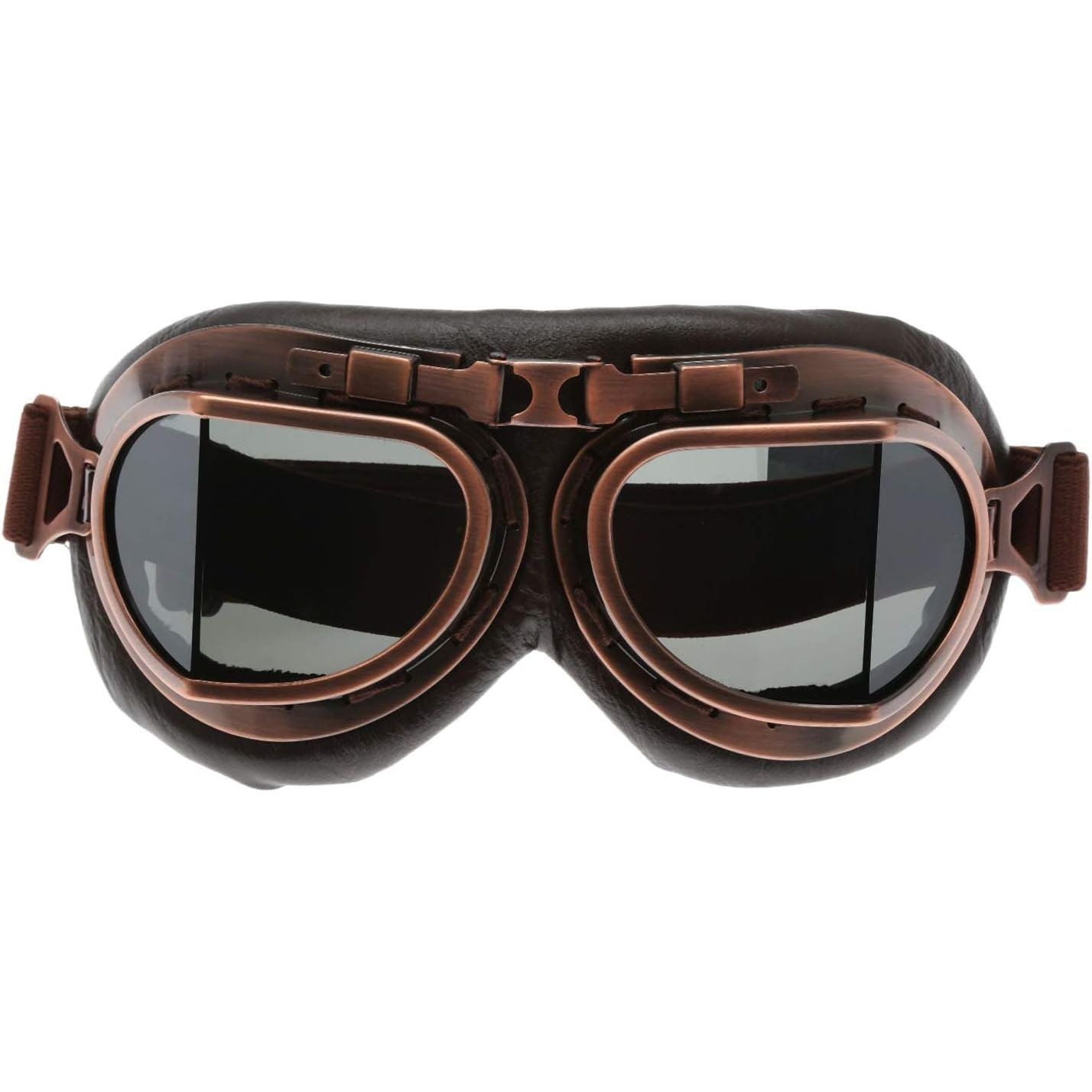 Buy now MUXSAM Vintage Motorcycle Goggles, ATV Motocross Goggles, Dirt Bike Racing Riding Off Road Scooter Glasses, Windproof Dustproof Eyewear for Adults Men Women, Copper Frame Smoke Lens at indiglob india