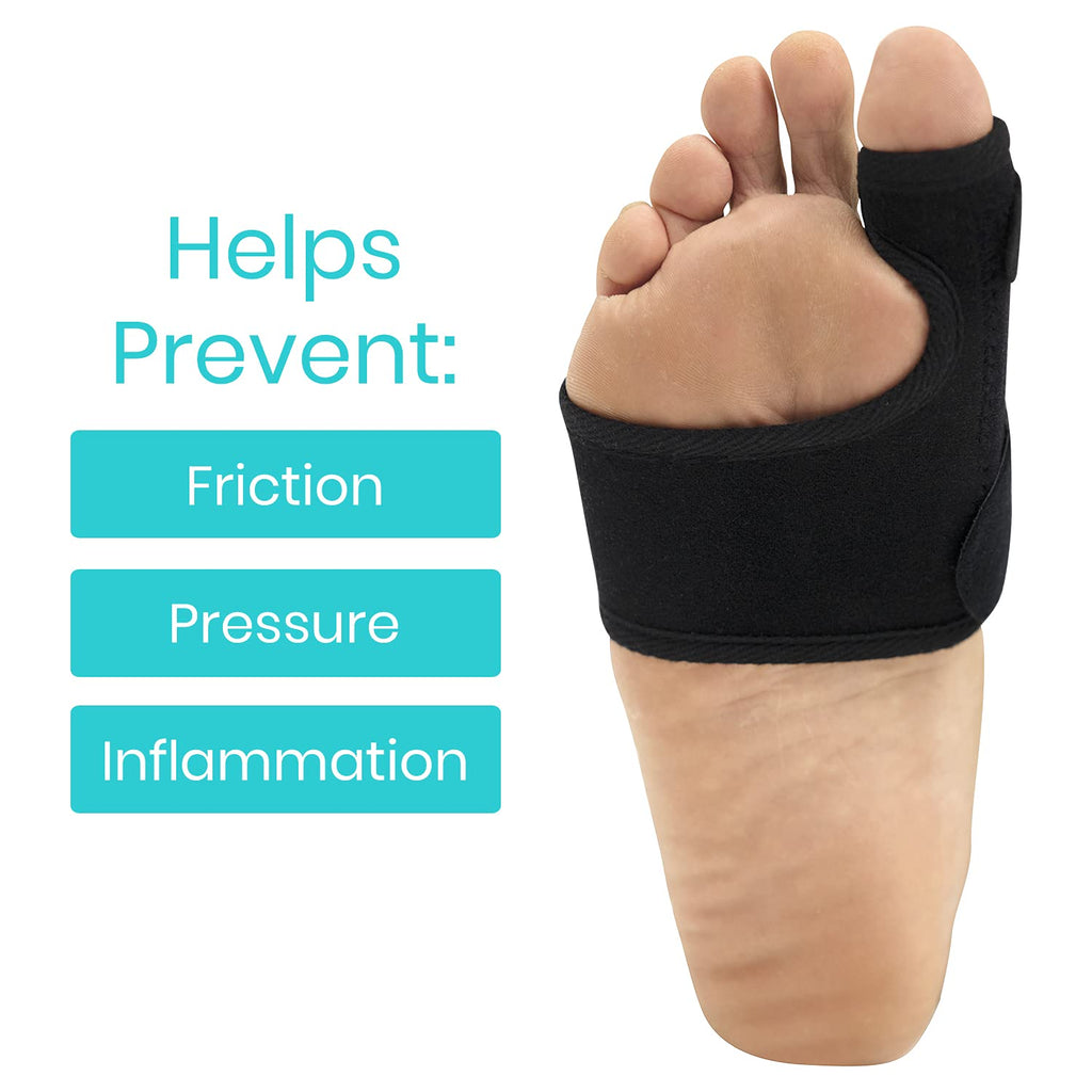 Buy now Vive Bunion Brace (Pair) - Big Toe Corrector Straightener with Splint - Hallux Valgus Pad, Joint Pain Relief, Alignment Treatment - Orthopedic Sleeve Foot Wrap Support for Men and Women (Black) at indiglob india