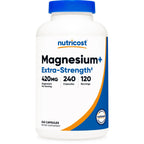 Nutricost Magnesium+ Extra Strength 420mg, 240 Capsules - 120 Servings. Magnesium Oxide and Glycinate - Non-GMO, Gluten Free, Vegan Friendly (Pack of 2)