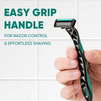 20 count Disposable Razors Blades for Men，3-Blade Razors，Bulk Stainless Steel Shavers with Lubricating Strip for Shaving Sensitive Skin