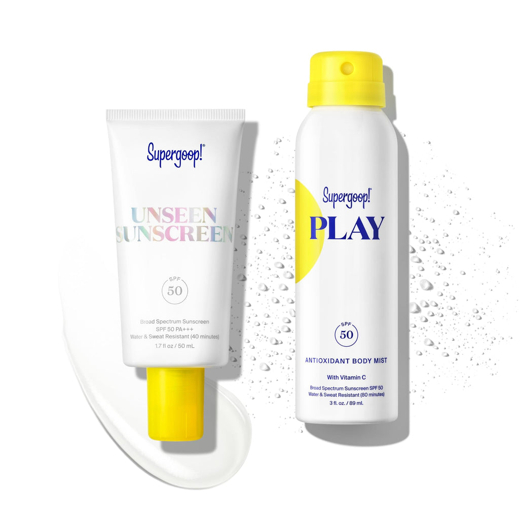 Supergoop! Unseen Sunscreen - SPF 50 - Clear & Invisible Face Sunscreen + Broad Spectrum + Makeup-Gripping Primer - Weightless, Scentless, Oil Free