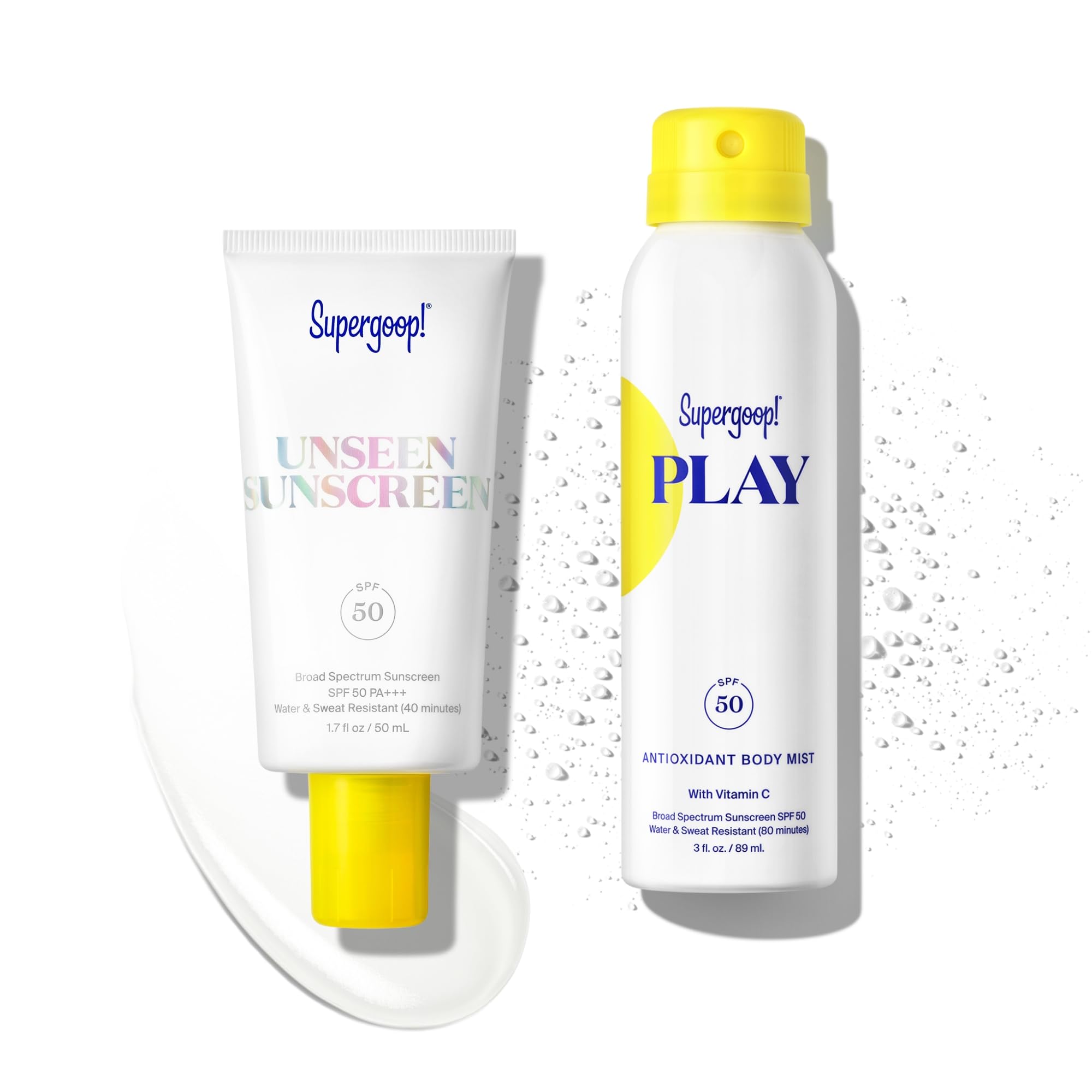 Supergoop! Unseen Sunscreen - SPF 50 - Clear & Invisible Face Sunscreen + Broad Spectrum + Makeup-Gripping Primer - Weightless, Scentless, Oil Free