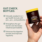 Beekeeper's Naturals Complete Gut Health, 3-in-1 Pre, Post, Probiotics 60ct | 3-in-1 Prebiotic, Postbiotic, Probiotics, Digestive Health & Bloating Relief for Women & Men, Propolis Powered