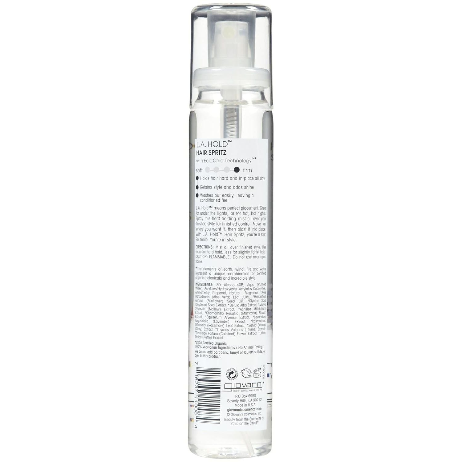 Buy now Giovanni LA Hold Hair Spritz - Strong Hold Hair Spray for Women & Men, Hairspray Extra Hold, Hair Setting Spray for Shine, Volume & Control, Volumizing, Firm Hold - 5 Fl Oz (Pack of 1) at indiglob india