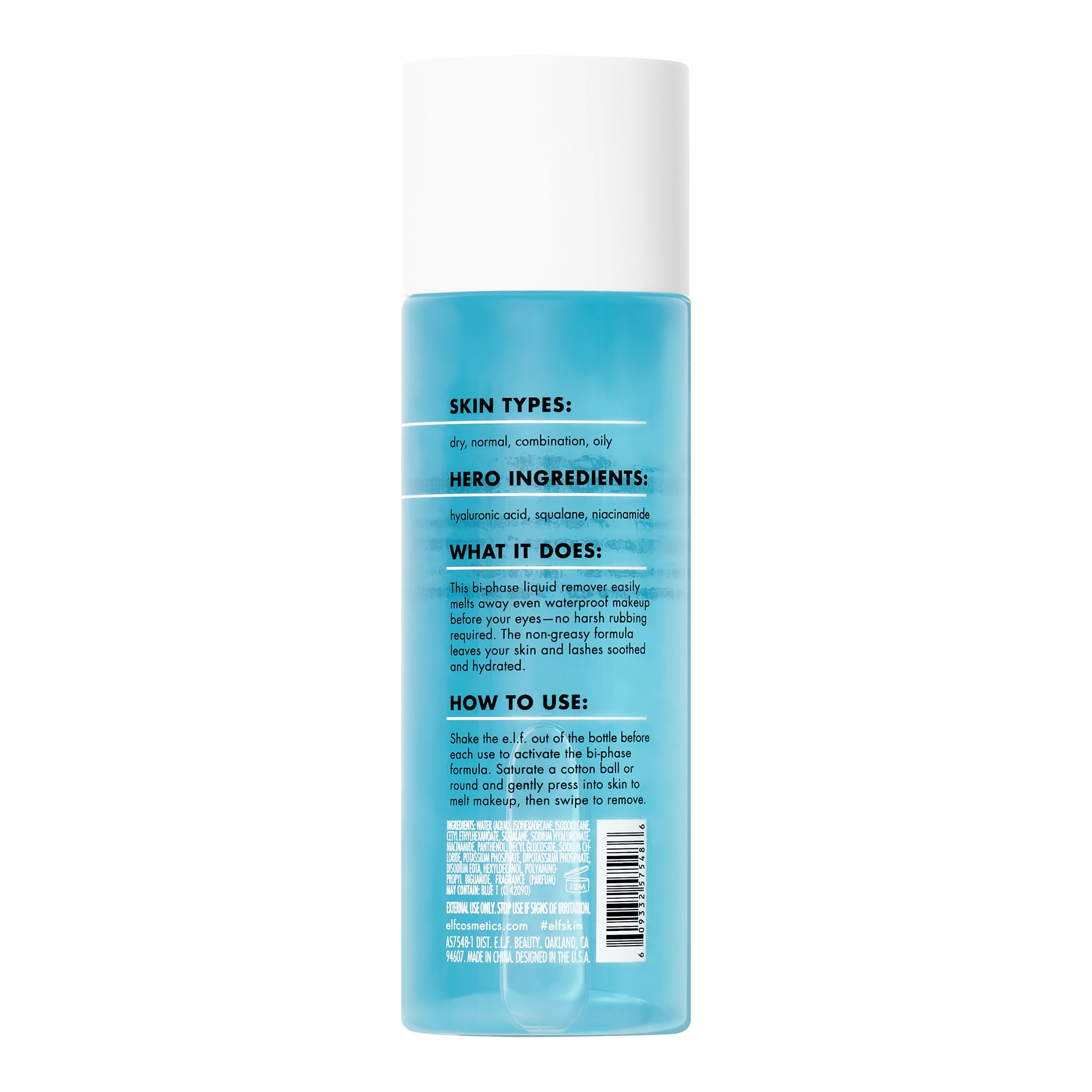 Buy now e.l.f. SKIN Holy Hydration Off Makeup Remover, Liquid Makeup Remover For Eye, Lip & Face Makeup, Gentle Formula, Vegan & Cruelty-free at indiglob india