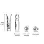Trippie Day Reusable Glass filter Tips – 10 Pack | Clear 9mm Outer Diameter Tips for Pre rolled Cones, 6mm Inner Diameter, 35mm Length