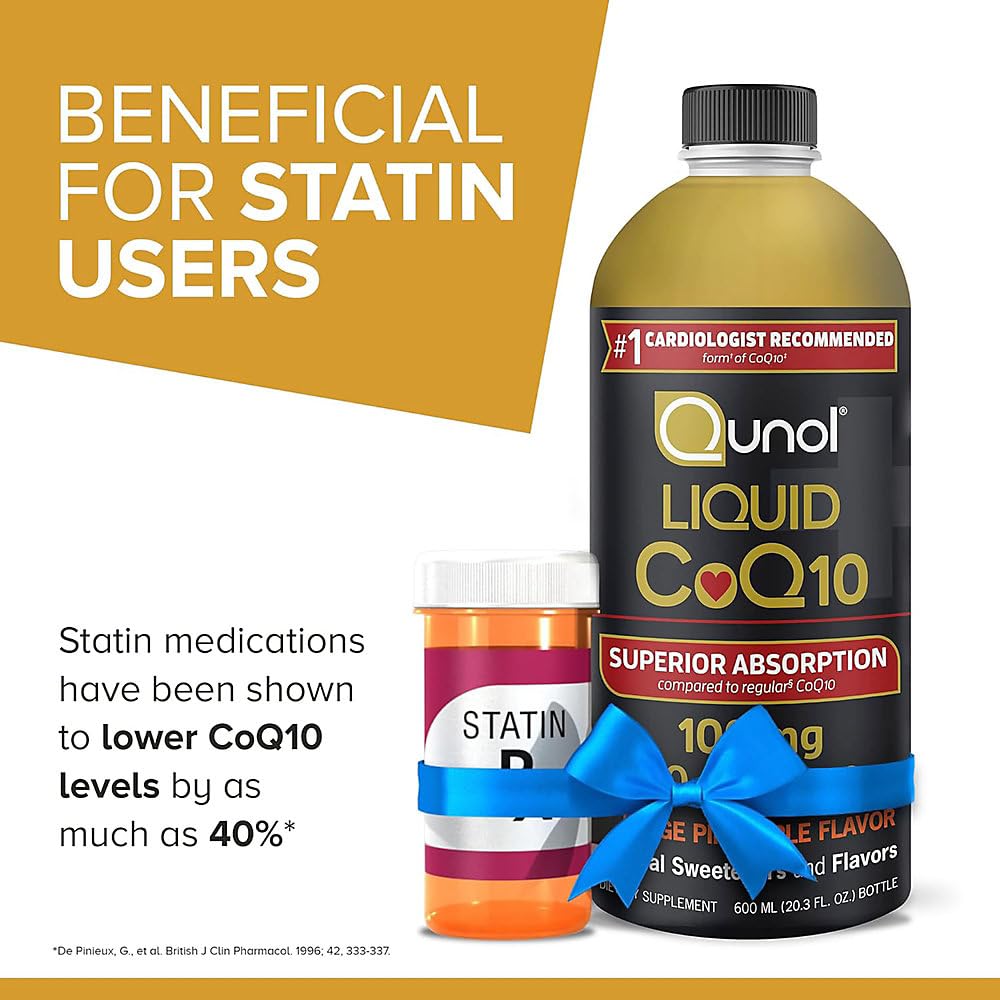 Qunol Liquid CoQ10 100mg, Superior Absorption, Antioxidant, 20 Ounces | #1 Cardiologist Recommended Supplement for Heart Health, Coenzyme Q10 Supplement to support Vascular Health & Cellular Energy