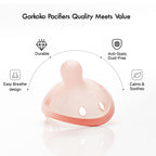 Breast-Like Baby Pacifiers 0-6 Months 4 Pack with Breathable Air Holes