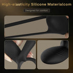 Vibrating Cock Ring with 360° Twisting G-Spot Stimulator – 2026 New Penis Sleeve Extender with 10 Vibration Modes, Penis Ring Couples Sex Toy for Clitoral & Testicle Stimulation, Adult Couple Vibrator