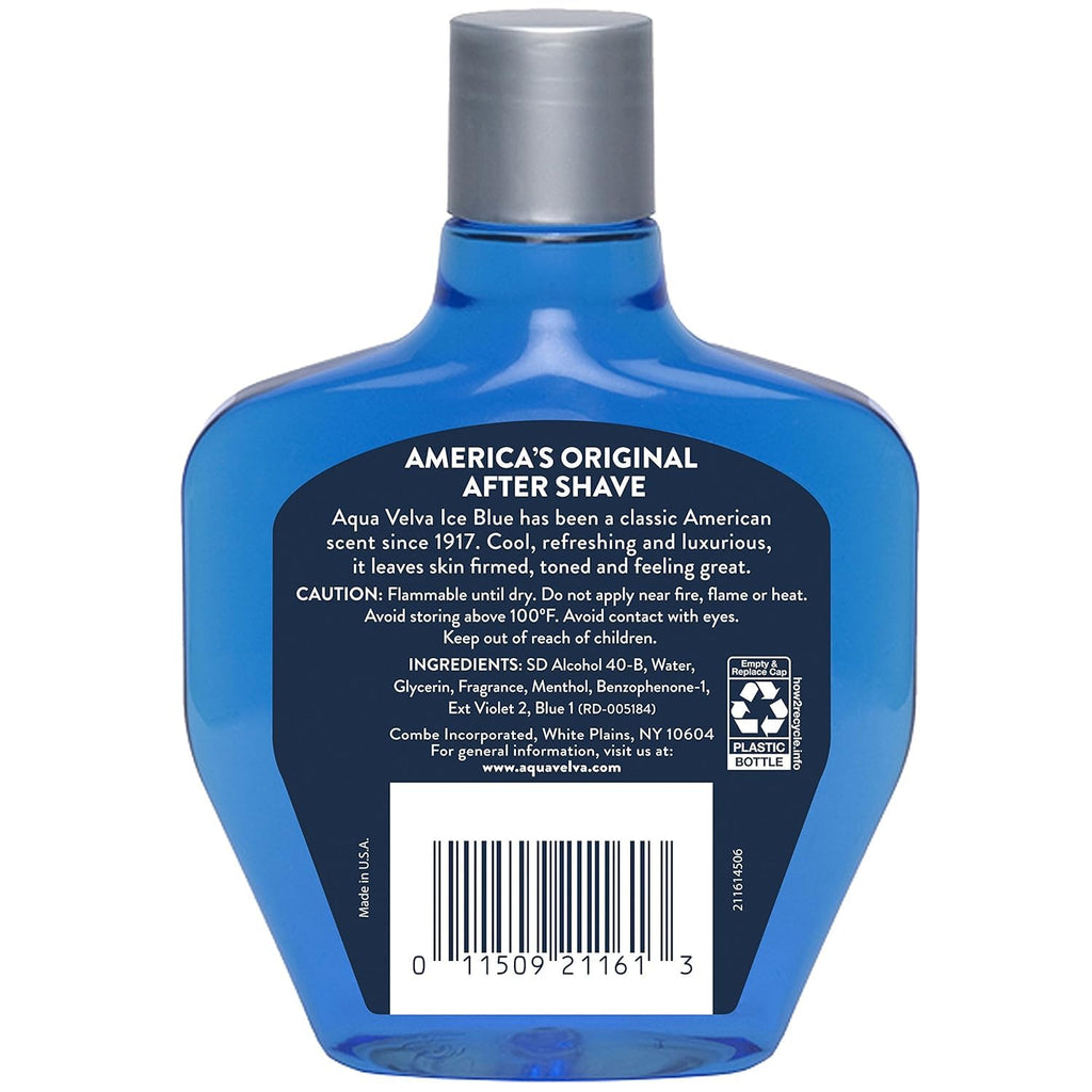 Aqua Velva After Shave, Classic Ice Blue, Soothes, Cools, and Refreshes Skin, 7 Ounce - Pack of 2