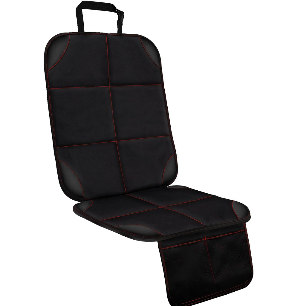 Buy now SMART ELF Car Seat Protector, 2Pack Seat Protector Protect Child Seats with Thickest Padding and Non-Slip Backing Mesh Pockets for Baby and Pet,Sedan SUV Truck (Black) at indiglob india