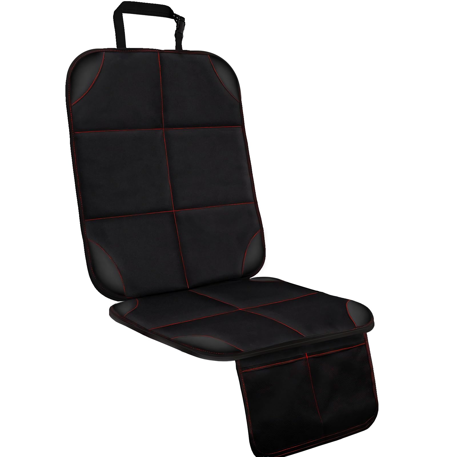 Buy now SMART ELF Car Seat Protector, 2Pack Seat Protector Protect Child Seats with Thickest Padding and Non-Slip Backing Mesh Pockets for Baby and Pet,Sedan SUV Truck (Black) at indiglob india