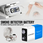 9V Batteries 6F22 Square Battery (4 Pack) for Smoke Detector Alarm System, Wireless doorbell, Electronics Long-Lasting