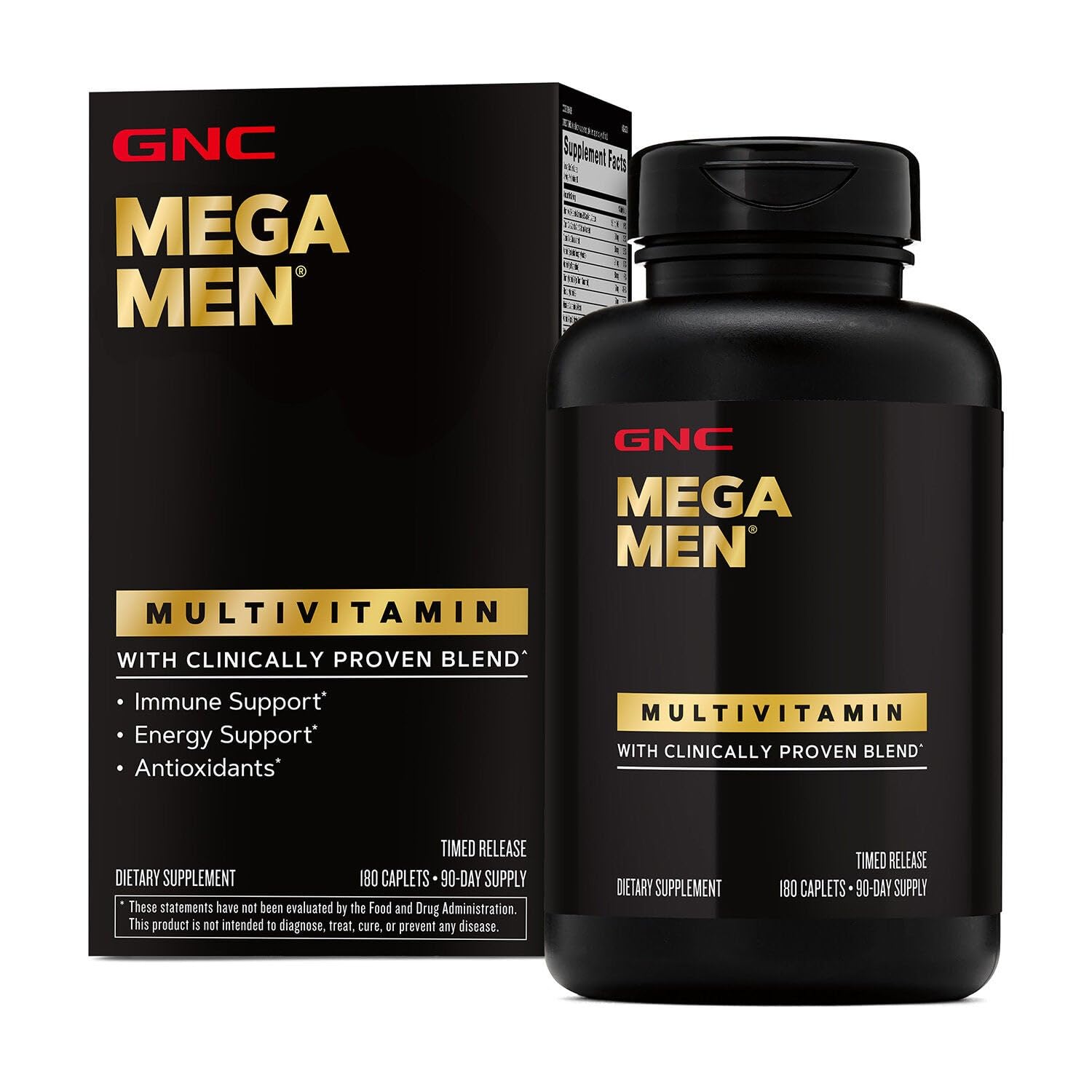 Buy now GNC Mega Men Multivitamin Caplets, Clinically Proven to Feel Better, Immune Support, Energy Support, Antioxidants, B Vitamins, Vitamin D-3, Timed Release, 180 count, 90 day supply at indiglob india