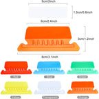 File Folder Tabs, 2 Inch Clear Multicolor Hanging Folder Tabs with Inserts