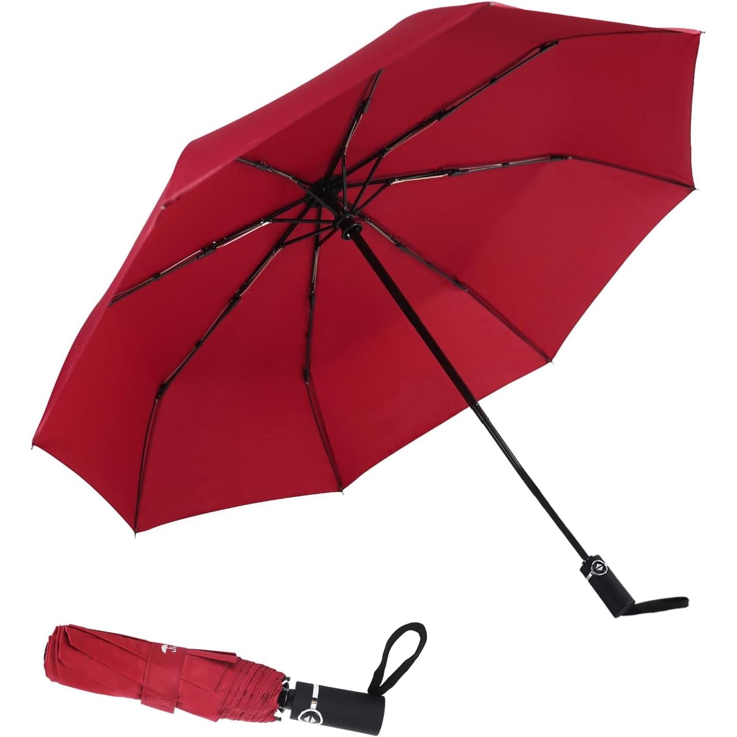 Buy now SY COMPACT Travel Umbrella Windproof Factory outlet Compact Automatic Umbrellas for Rain Compact Small UV Sun Protection Umbrella Durable Waterproof Lightweight-Fits Backpack Car Purse red at indiglob india
