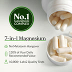 BIOptimizers Magnesium Breakthrough Supplement with 500mg - 7 Forms of Magnesium: Glycinate, Malate, Citrate, and More - Natural Support for Sleep and Cognitive Function -60 Capsules- Calming Vitamins