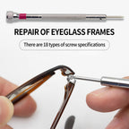 500-Piece Silver Micro Screw Repair Kit 18-Size Stainless Steel Tiny Screws with Screwdriver for Glasses, Watches, Jewelry & Electronics