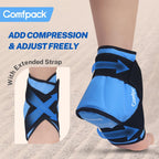Buy now Heel Ice Pack Wrap for Plantar Fasciitis Relief, Ankle Ice Pack Wrap for Swelling, FSA Eligible, Reusable Gel Cold Pack for Foot Pain Relief, Achilles Tendonitis, Ankle Sprain, Heel Pain at indiglob india