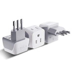 Buy now Ceptics Schuko Germany, France Plug Adapter, Dual Input - Ultra Compact Light Weight - Usa to Russia, South Korea Travel Adaptor Plug - Type E/F (3 Pack) at indiglob india