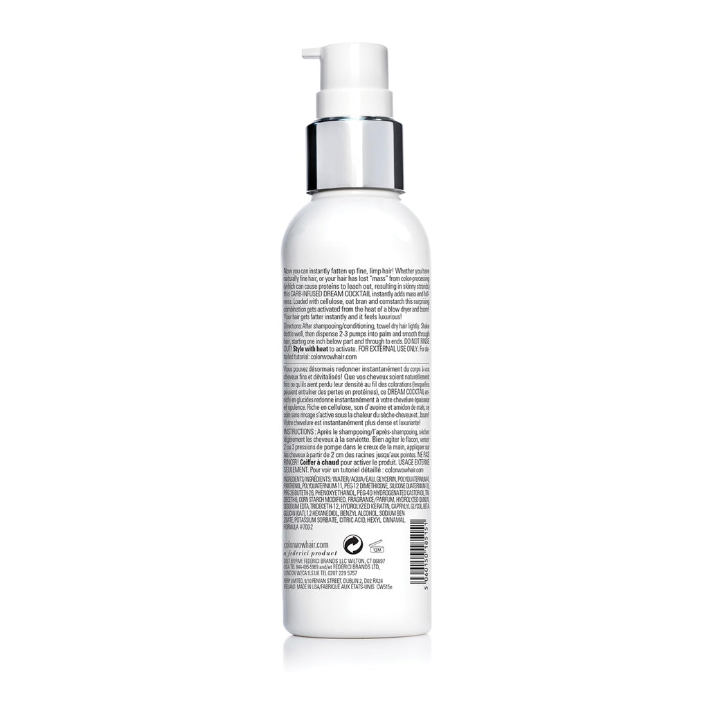 COLOR WOW Dream Cocktail Carb – Carb Infused Thickening Leave-In Treatment | Carb-infused leave-in treatment for thin, flat, limp hair. Transforms strands to thick and full with heat protection.