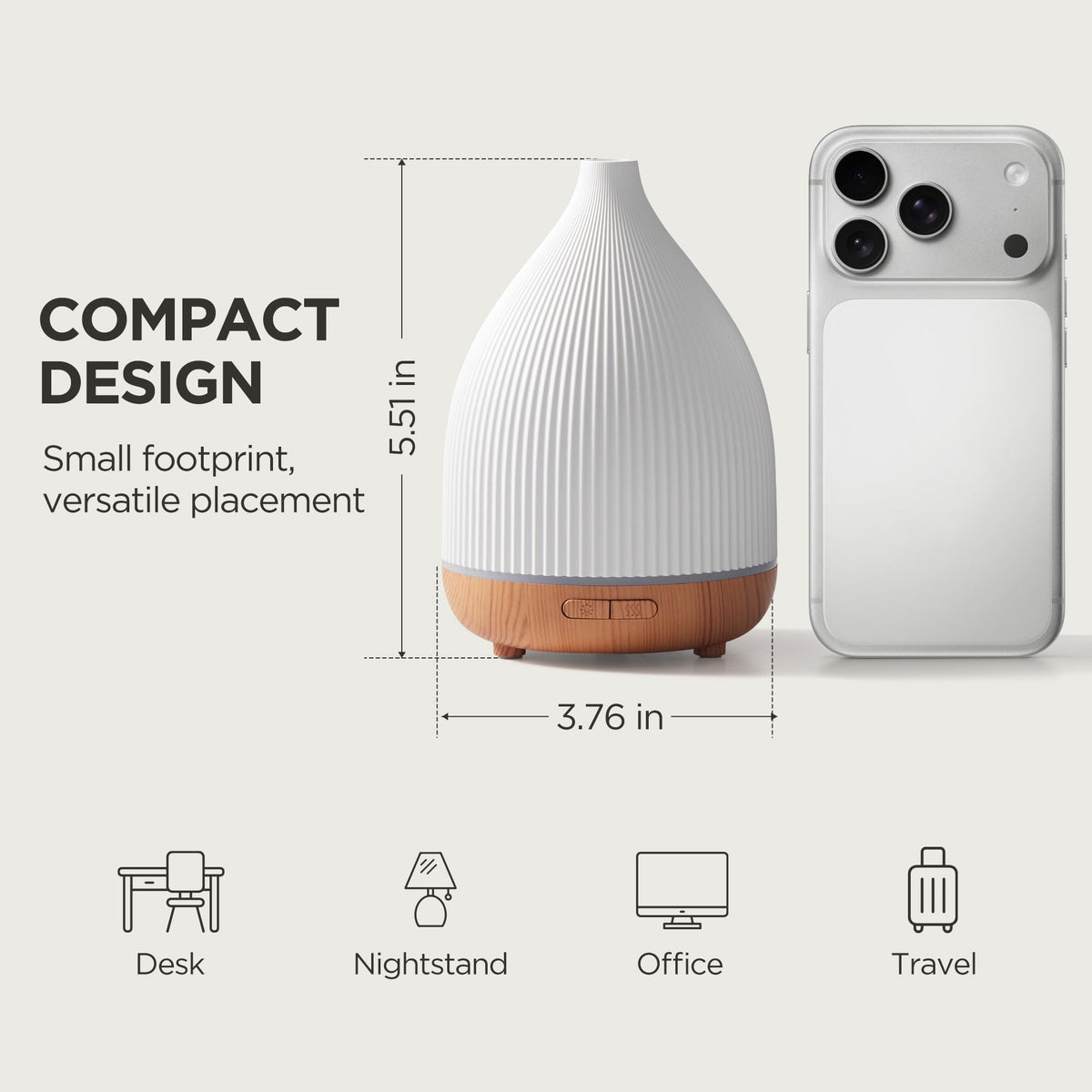 InnoGear 100ml Essential Oil Diffuser for Home Aroma Scent Small Humidifier