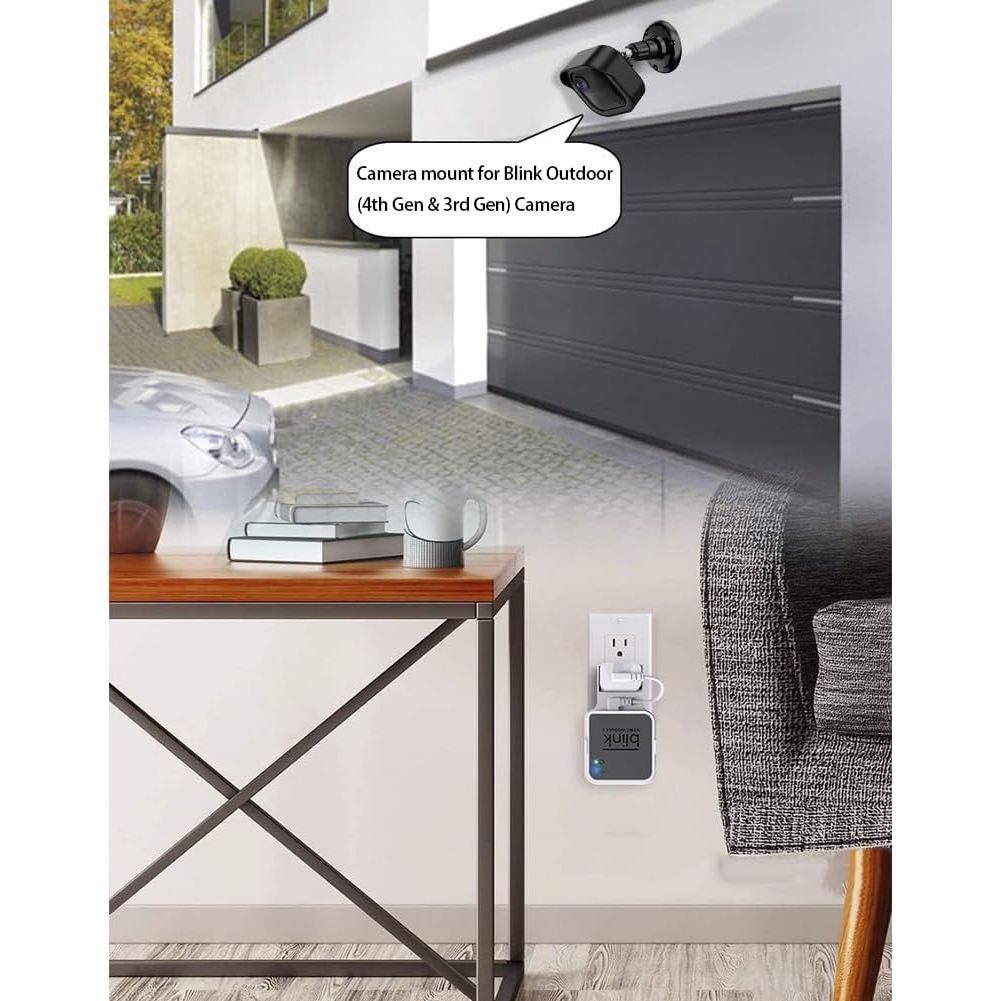 Buy now All-New Blink Outdoor Camera Wall Mount, 360° Adjustable Mount and Weather Proof Protective Housing with Blink Sync Module Outlet Mount for Blink Outdoor (4th & 3rd Gen) Camera System (Black, 5 Pack) at indiglob india