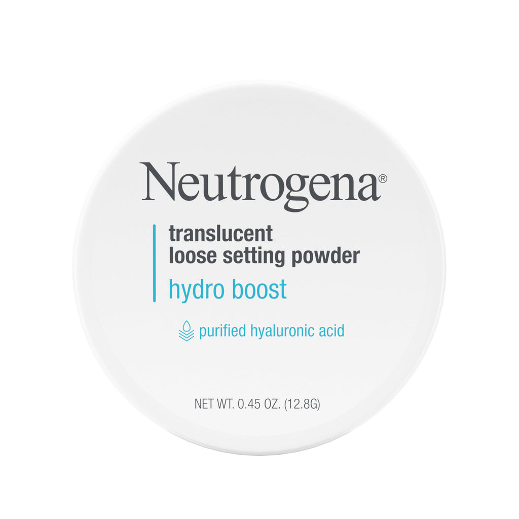 Buy now Neutrogena Hydro Boost Translucent Loose Setting Powder with Purified Hyaluronic Acid for Smooth Skin, Blurs Imperfections and Sets Makeup, Lightweight Face Powder, .44 oz at indiglob india