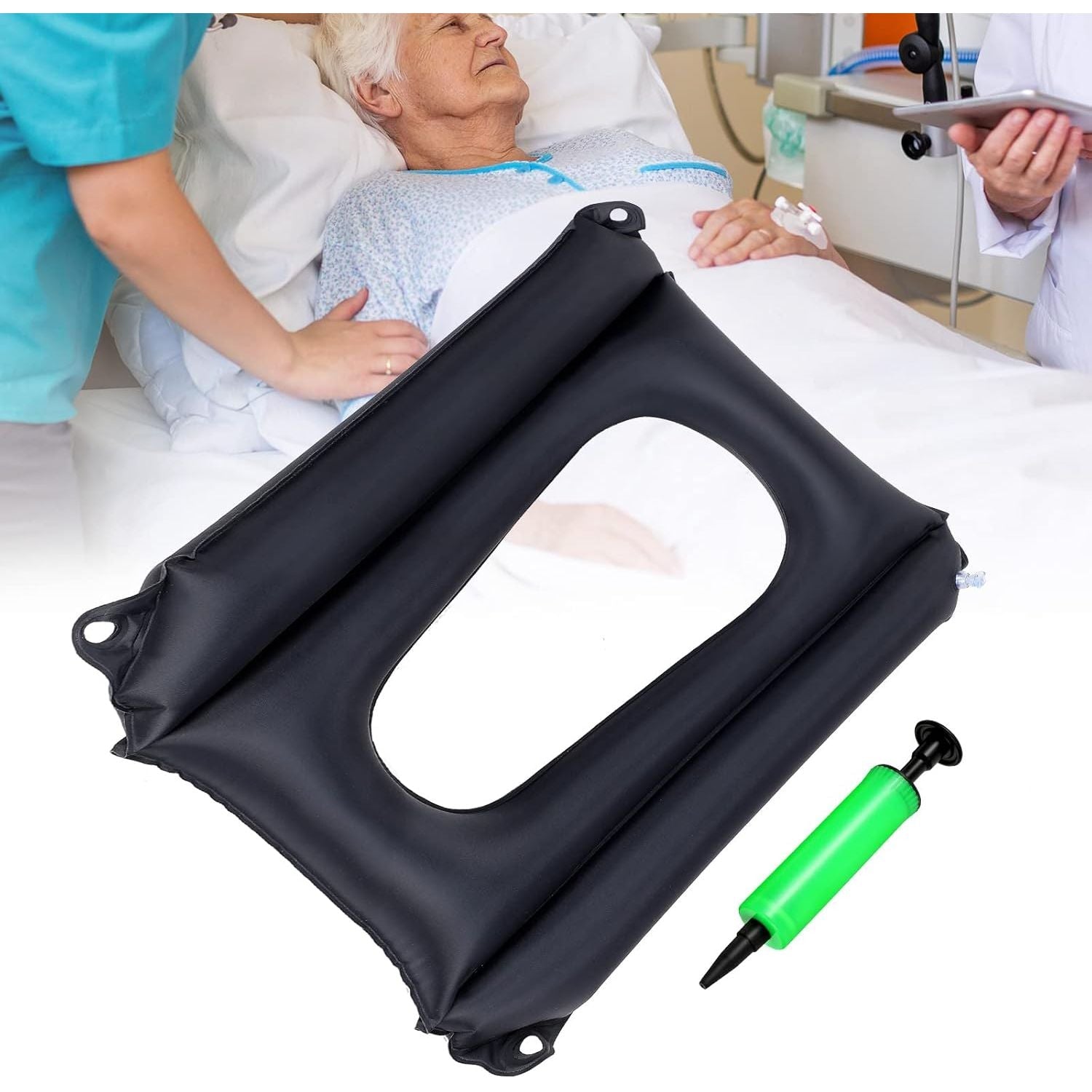 Buy now Namalu Bed Sore Cushions for Butt Inflatable Bed Sore Pads Nursing Pad to Prevent Treatment for Sores on Buttocks for Elderly Bedridden Disabled, Breathable and Comfort for Pain Relife(Blue) Black at indiglob india