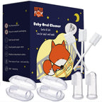 Buy now Little Fox Baby Oral Cleaner 42Pcs [Upgrade Designed] +1pc Free Finger Toothbrush with Case, Tongue, Mouth and Gums Cleaner, Newborn Toothbrush, Infant Oral Care and Cleaning for 0-36 Month Baby 62 Piece Set at indiglob india