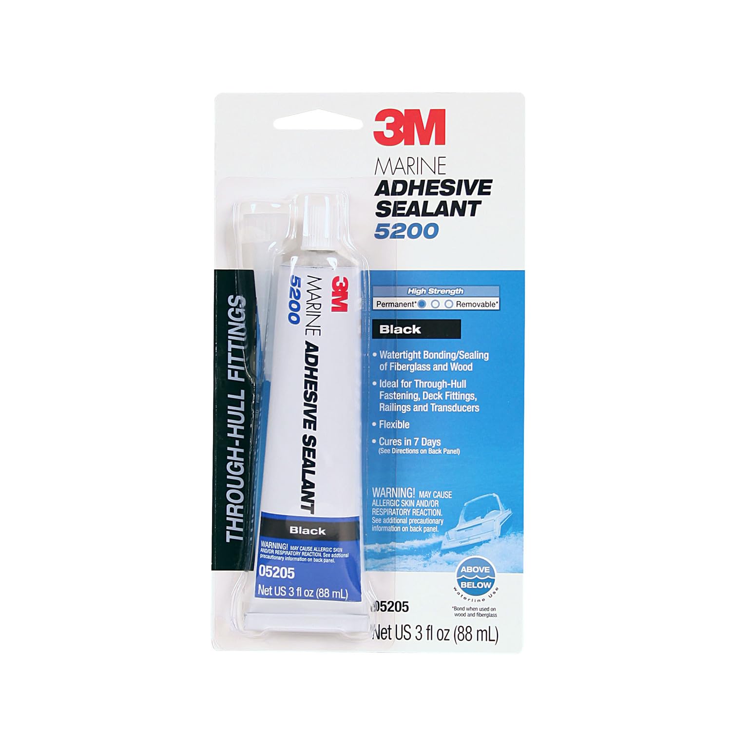 Buy now 3M Marine Adhesive Sealant 5200 (06500) Permanent Bonding and Sealing for Boats and RVs Above and Below the Waterline Waterproof Repair, White, 10 fl oz Cartridge 3 fl oz Black Adhesive Sealant at indiglob india
