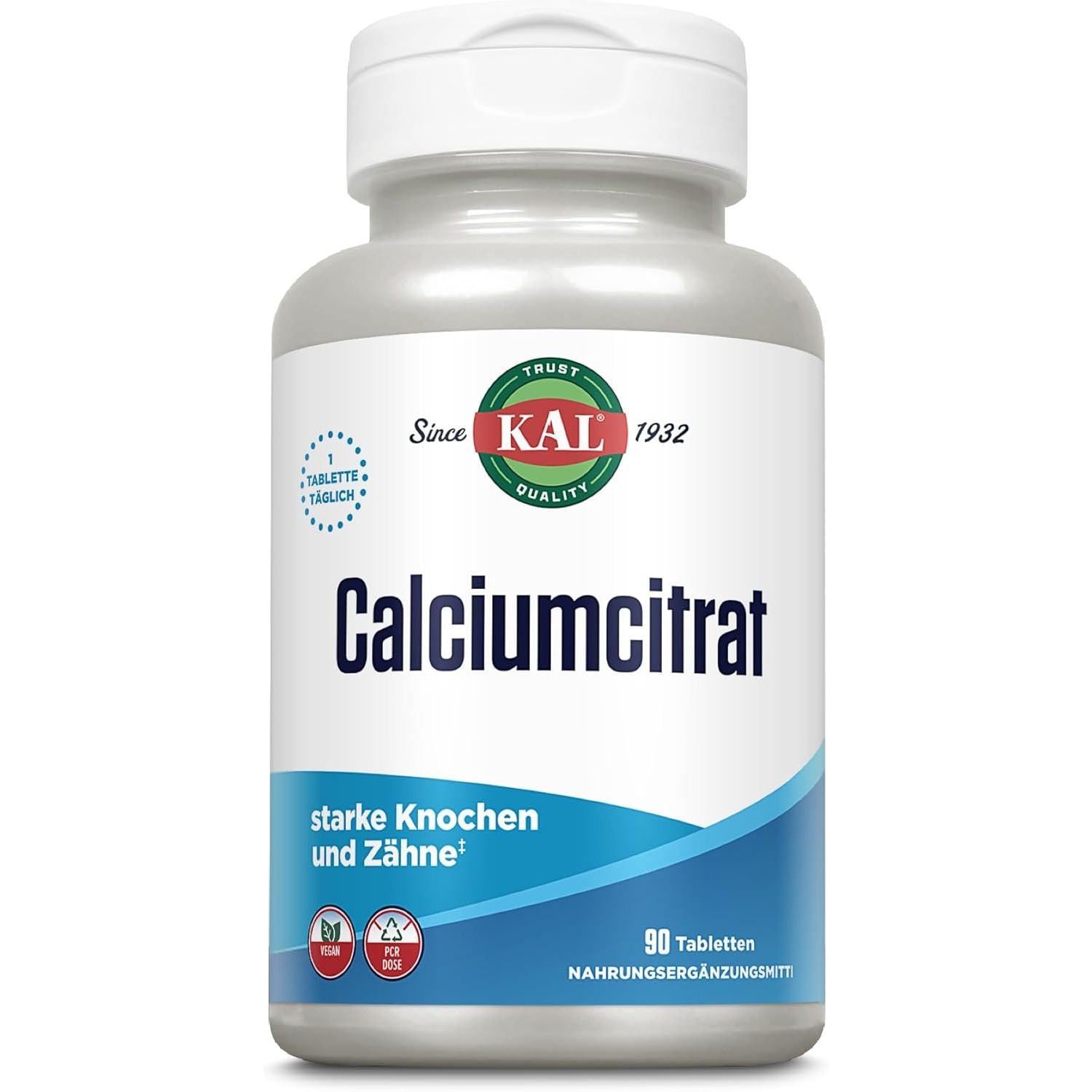 Buy now KAL Calcium Citrate 1000mg, Calcium Supplements for Women and Men, Bone Health, Teeth, Nervous, Muscular & Cardiovascular System Support, Gluten Free and Lab Verified, 60 Servings, 180 Tablets 90 Count (Pack of 1) at indiglob india
