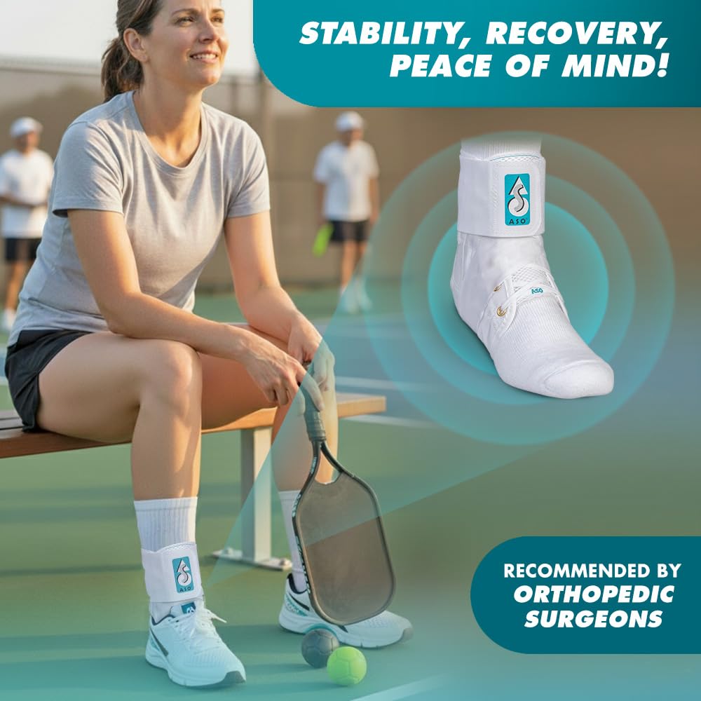 Buy now Med Spec ASO Ankle Stabilizer (Small, White) â€“ Ankle Brace for Sprained Ankle and Peroneal Tendonitis, Orthopedic Ankle Support for Men, Women, Adults, Teens and Kids, Sports Injury Recovery, 264002 at indiglob india
