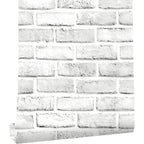 Buy now Cohoo Home Brick Wallpaper Peel and Stick Contact Paper 120inL 18inW Faux 3D Brick Contact Paper for Walls White Gray Grey Self Adhesive Removable Wallpaper Backsplash Bedroom Wall Sticky Waterproof 17.7" x 118" Gray White at indiglob india