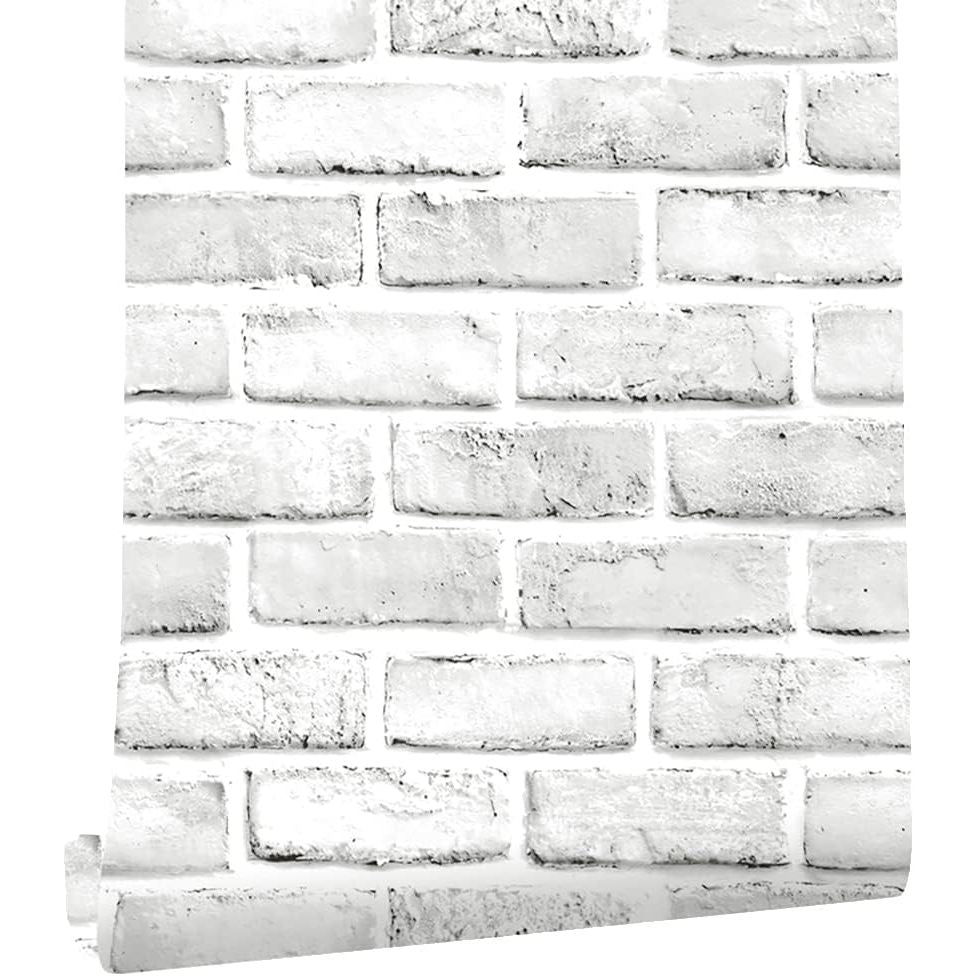Buy now Cohoo Home Brick Wallpaper Peel and Stick Contact Paper 120inL 18inW Faux 3D Brick Contact Paper for Walls White Gray Grey Self Adhesive Removable Wallpaper Backsplash Bedroom Wall Sticky Waterproof 17.7“×512" Gray White at indiglob india