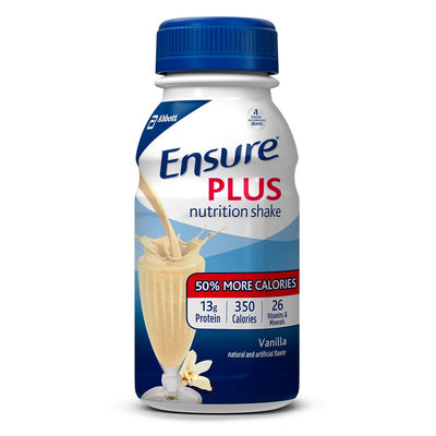 Ensure Plus Therapeutic Nutrition Vanilla Flavor Liquid, 27 Vitamins, 8 oz â€“ 6 Pack