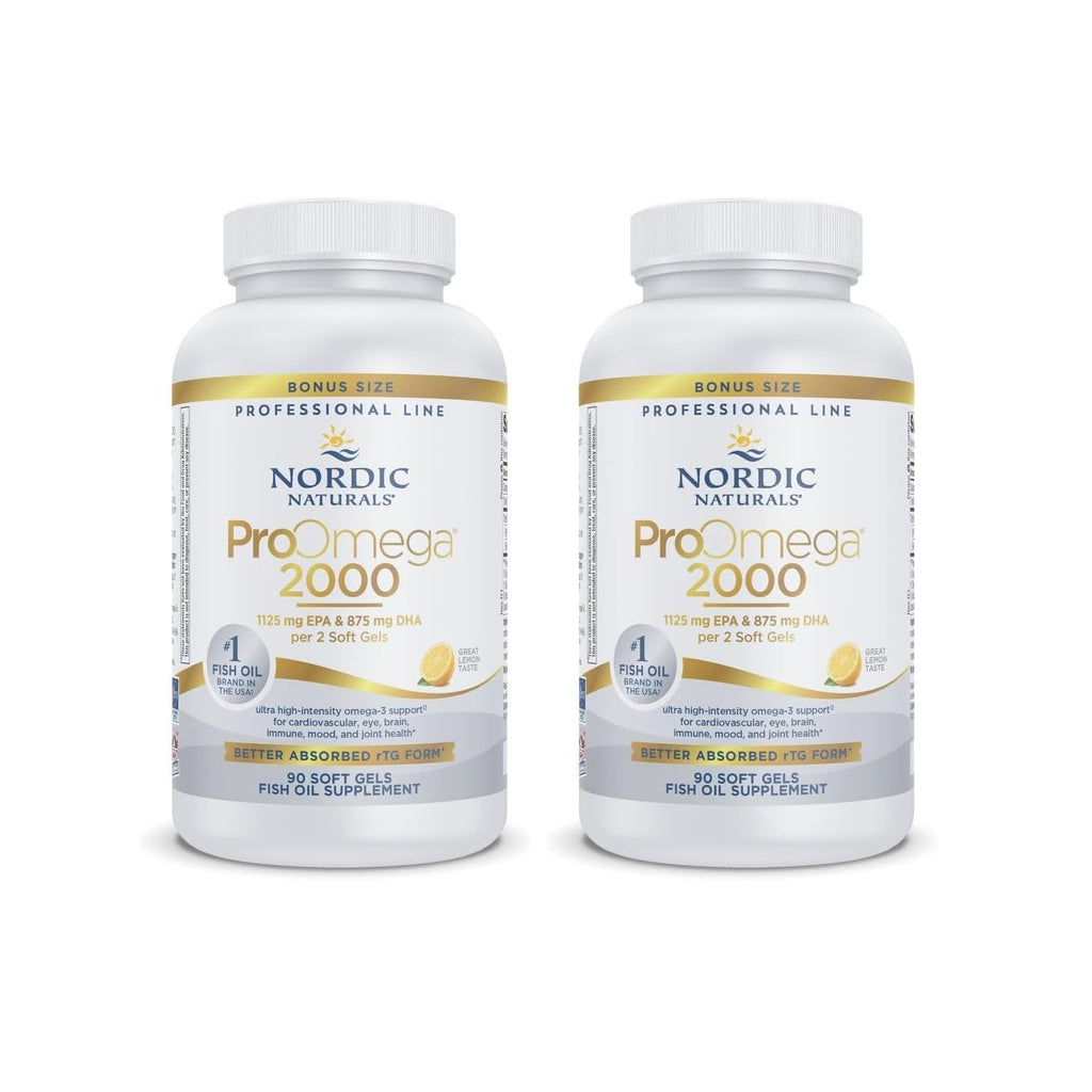 Nordic Naturals ProOmega-3, 2150 mg, EPA & DHA Fish Oil, Lemon - 120 Count | Ultra high-potency EPA & DHA fish oil supports brain, heart, eye & immune health. 2150 mg omega-3. Non-GMO. 60 servings