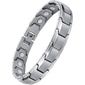 Buy now Feraco Mens Magnetic Bracelet Titanium Steel Magnet Therapy Bracelets with Sizing Tool, Silver Silver at indiglob india