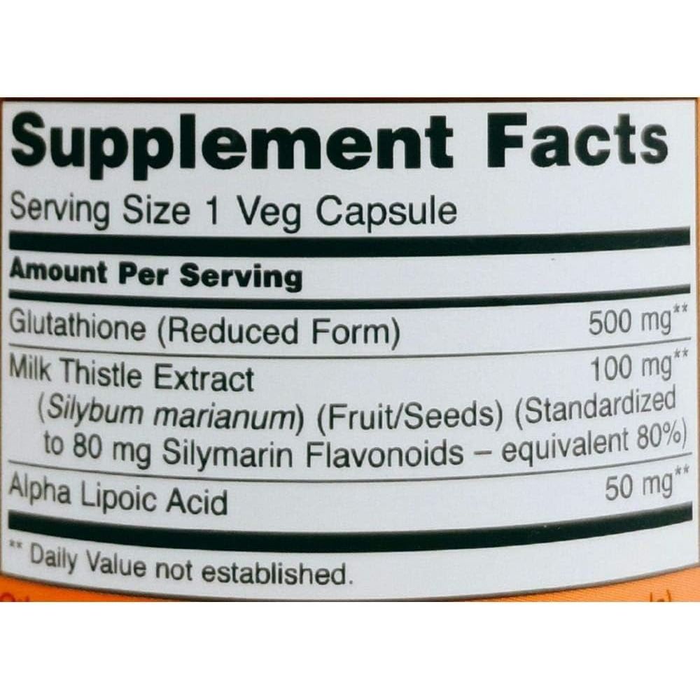 Buy now NOW Foods - Glutathione Cellular Antioxidant 500 mg. - 60 Vegetarian Capsules at indiglob india