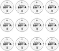 B3V Replacement Battery High Capacity Compatible with High Tech Electronic Collars of MS-4 and MS-5 Pack of 12