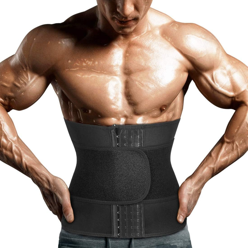 Buy now Yamadan Mens Neoprene Sauna Waist Cincher Slimmer Trainer Belt Belly Sweat Wrap Trimmer Workout Bands (Black Waist Trimmer, S) Default at indiglob india