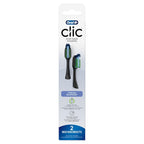 Buy now Oral-B Clic Toothbrush Whitening Replacement Brush Heads, Black, 2 Count at indiglob india